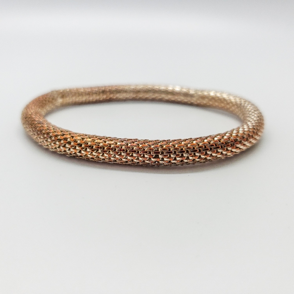 Rose Gold Tone Mesh Stretch Bracelet